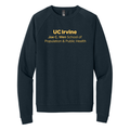 UC Irvine Wen Public Health Fleece Crewneck Sweatshirt-Yellow