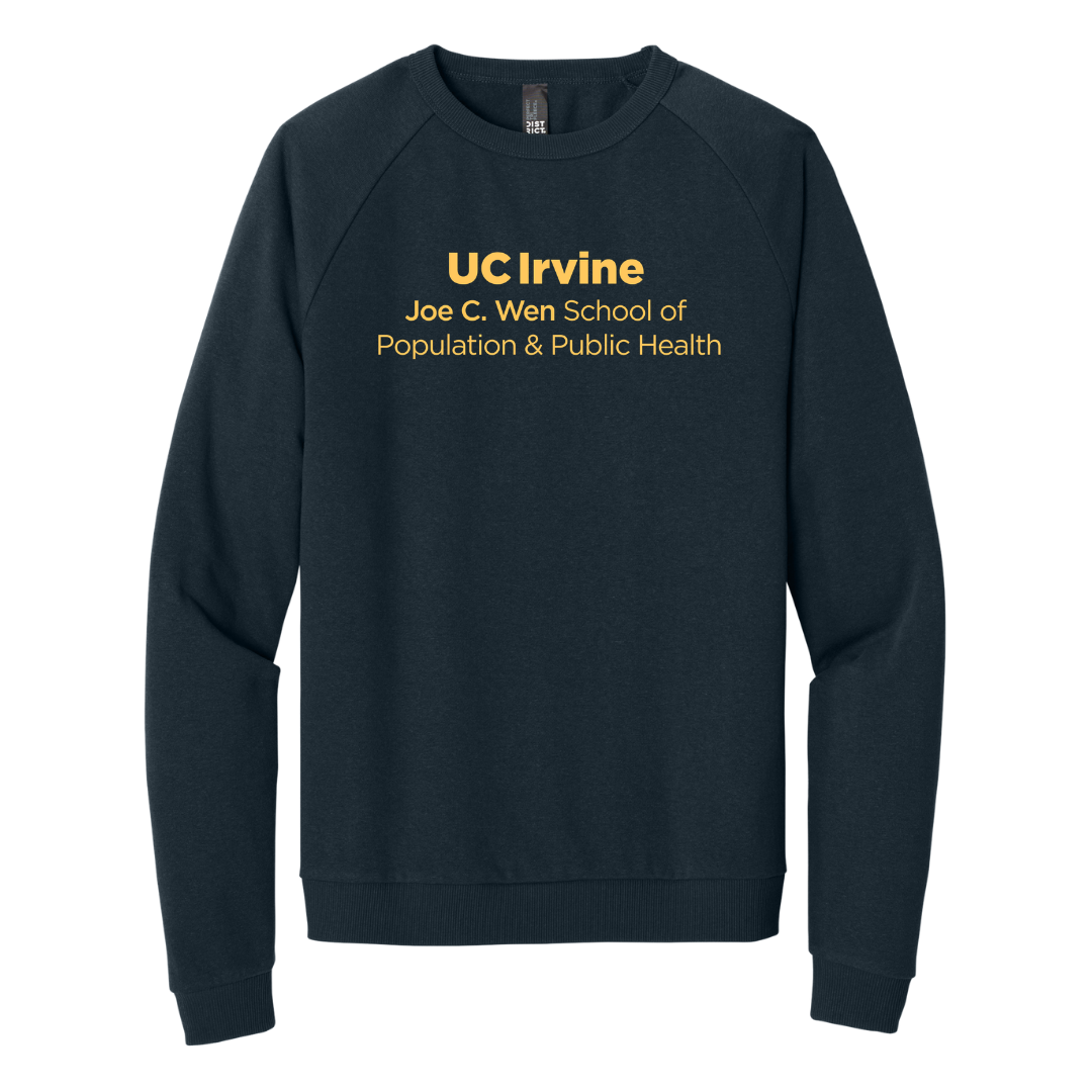 UC Irvine Wen Public Health Fleece Crewneck Sweatshirt-Yellow