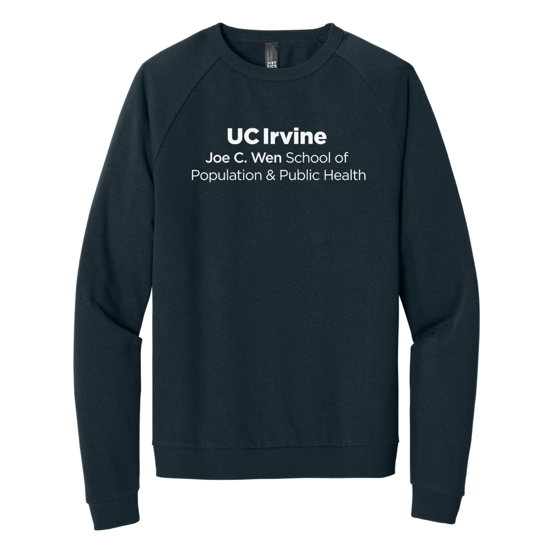 UC Irvine Wen Public Health Fleece Crewneck Sweatshirt-White